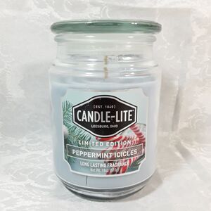 Peppermint Icicles Candle-Lite 18 Oz Jar Candle, Scented, Limited Edition, Large